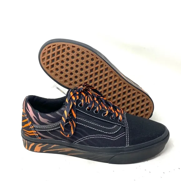 VANS ComfyCush Old Skool Canvas Black Orange Low Shoes Skate For Men VN0A5DYC9KH