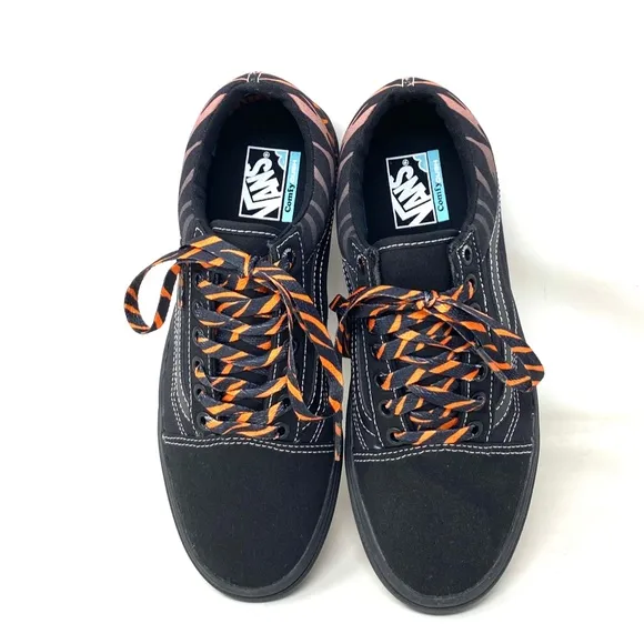 VANS ComfyCush Old Skool Canvas Black Orange Low Shoes Skate For Men VN0A5DYC9KH