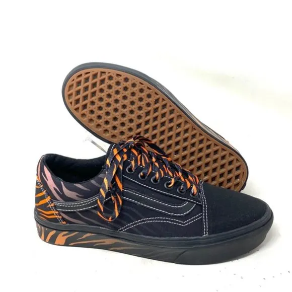 VANS ComfyCush Old Skool Canvas Black Orange Low Shoes Skate For Men VN0A5DYC9KH