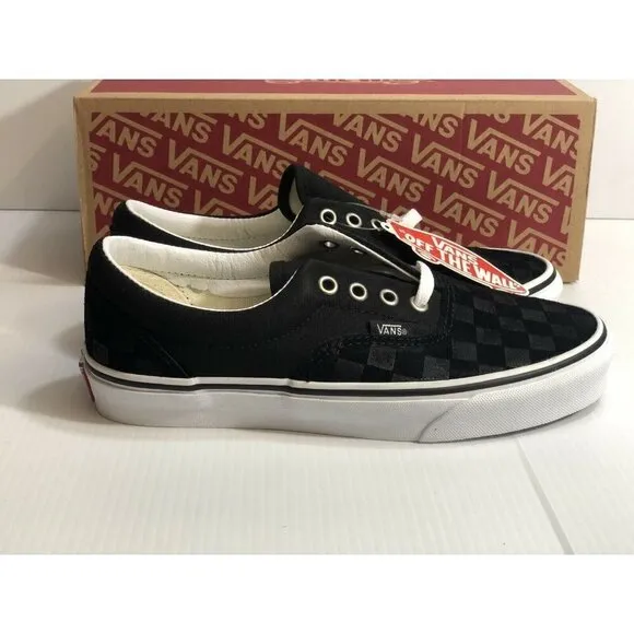 Vans Era (Deboss Checkerboard) Black White Shoes