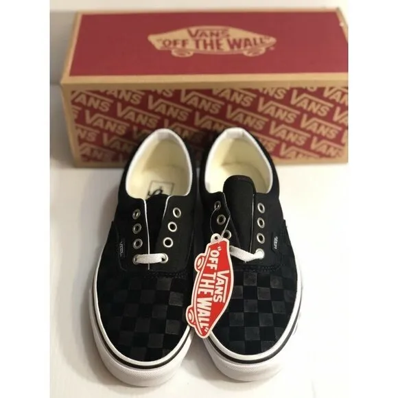Vans Era (Deboss Checkerboard) Black White Shoes