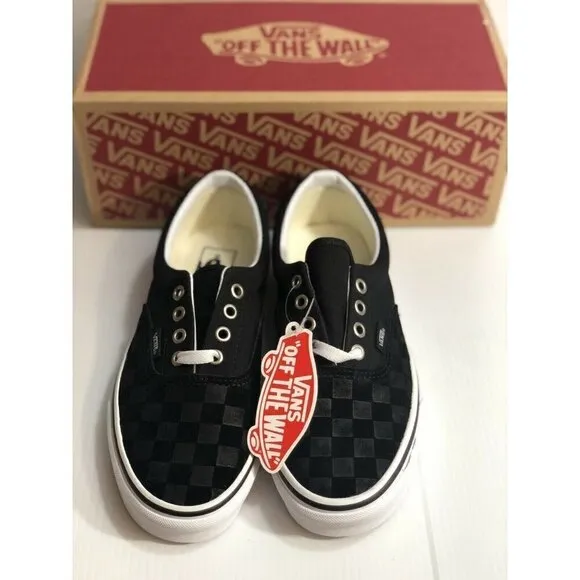 Vans Era (Deboss Checkerboard) Black White Shoes