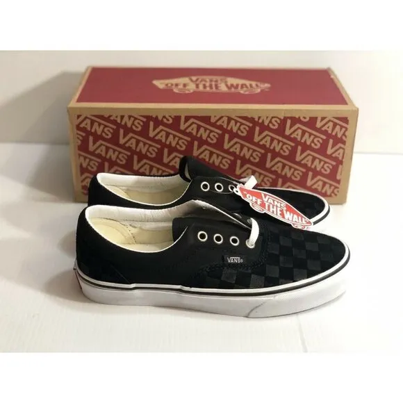 Vans Era (Deboss Checkerboard) Black White Shoes