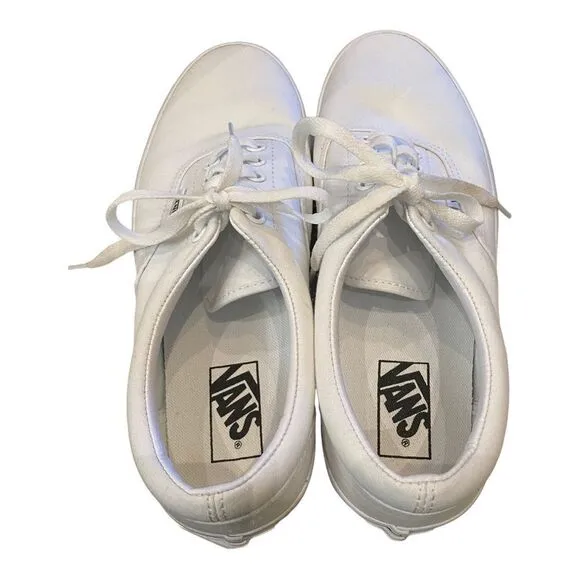 Vans Era Low Top White Men's Women's Canvas Skate Shoes Sneakers NEW 9