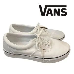 Vans Era Low Top White Men's Women's Canvas Skate Shoes Sneakers NEW 9