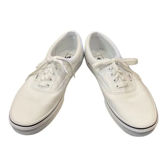 Vans Era Low Top White Men's Women's Canvas Skate Shoes Sneakers NEW 9