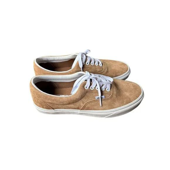 Vans Era Tobacco Brown Pig Suede Water Repellent Laced Skate Shoes - M8 / W 9.5