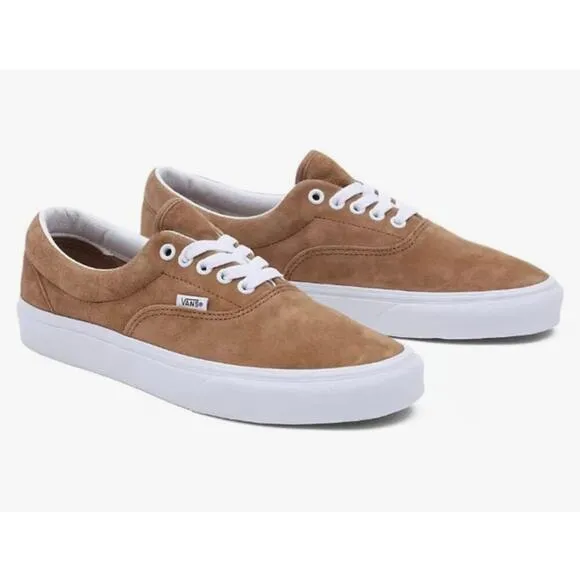 Vans Era Tobacco Brown Pig Suede Water Repellent Laced Skate Shoes - M8 / W 9.5