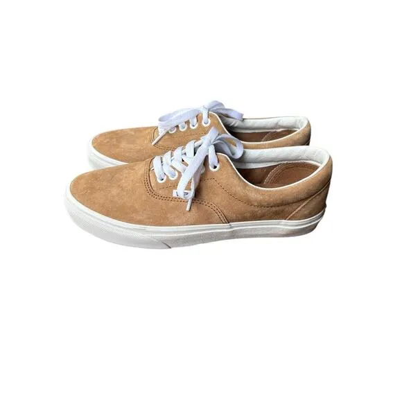 Vans Era Tobacco Brown Pig Suede Water Repellent Laced Skate Shoes - M8 / W 9.5