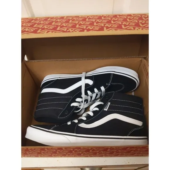 VANS FILMORE Hi Mens Black &amp; White Athletic Skate Shoes VN0ASHZLIJU SZ US 7 NIB