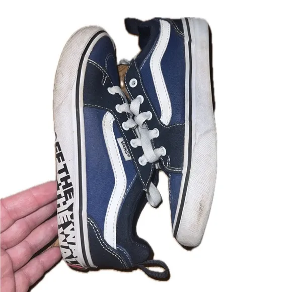 Vans Filmore Otw Sidewall Youth Kids Blue/White Skate Shoes