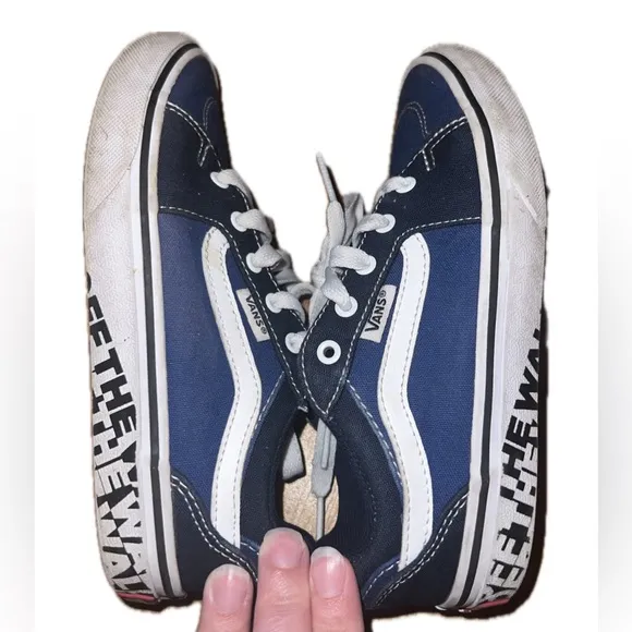 Vans Filmore Otw Sidewall Youth Kids Blue/White Skate Shoes