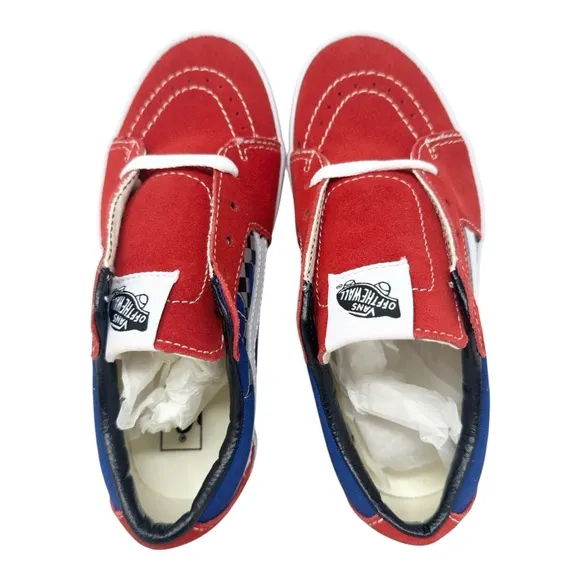 Vans Kids Unisex Sk8-Low Reflective Flame Sneaker Scarlet/Multi Size 3