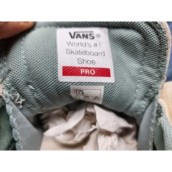 Vans Kyle Pro 2 Antique White Men Classic Skate Shoes Size 11.5 Cream Mint Rare