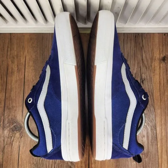 Vans Kyle Walker Pop Cush Pro Mens 8.5 Blue Suede Athletic Skate Sneakers Shoes