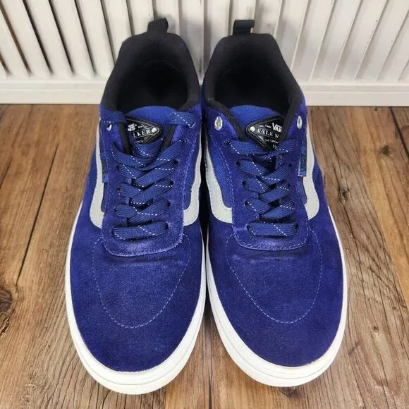 Vans Kyle Walker Pop Cush Pro Mens 8.5 Blue Suede Athletic Skate Sneakers Shoes