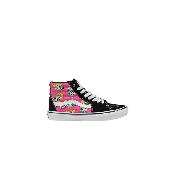 Vans Leather Rubber Sole Shoes Women Fuchsia Sneakers