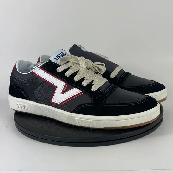 Vans Lowland CC Black/White Leather Casual Comfort Skate Shoes Men’s Size 11.5