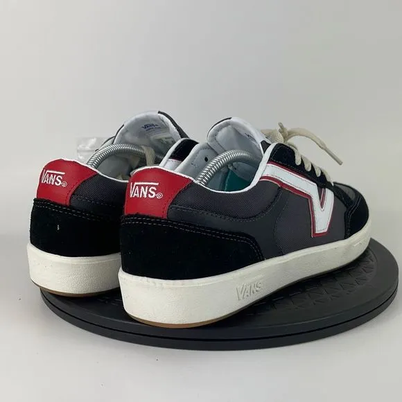 Vans Lowland CC Black/White Leather Casual Comfort Skate Shoes Men’s Size 11.5