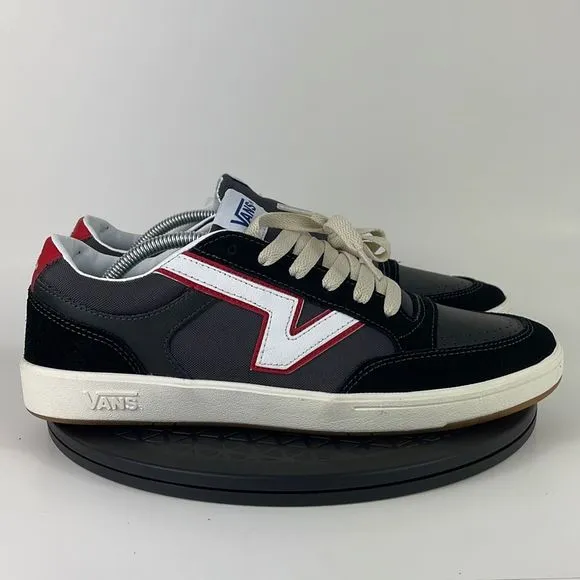 Vans Lowland CC Black/White Leather Casual Comfort Skate Shoes Men’s Size 11.5