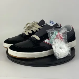 Vans Lowland CC Black/White Leather Casual Comfort Skate Shoes Men’s Size 11.5
