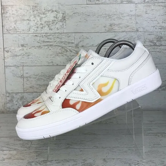 VANS Lowland Cc True White Flame Sneakers Skate Shoes Mens Size 8.5 - Women's 10