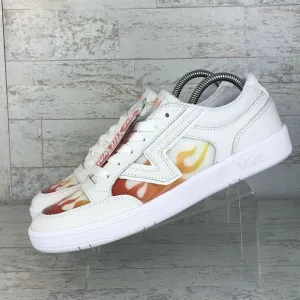 VANS Lowland Cc True White Flame Sneakers Skate Shoes Mens Size 8.5 - Women's 10