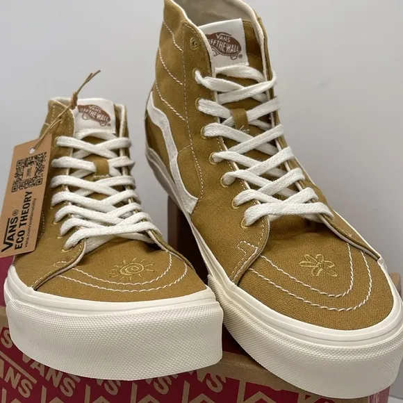 Vans Men's High-Top Sneakers Sk8-Hi Tapered (Eco Theory Mustard GoldVN0A4U16ASW