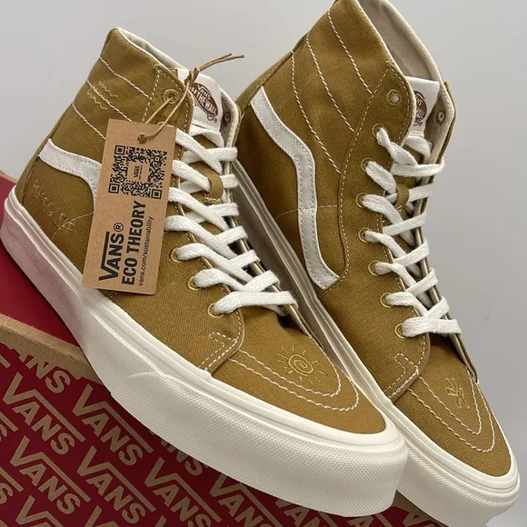 Vans Men's High-Top Sneakers Sk8-Hi Tapered (Eco Theory Mustard GoldVN0A4U16ASW