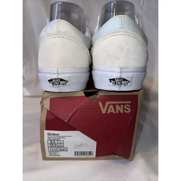 Vans Men's Old Skool In Bleach Wash and Ballad Blue Sneakers Sz 8.5 Men