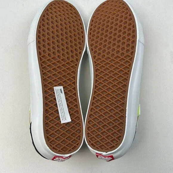 Vans Mens Skate Old Skoo VN0A5FCB6M5 Neon True White Sneaker Shoes Size 13