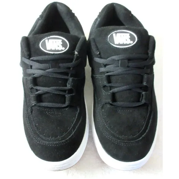 Vans Men's Speed Ls Black True White Suede Mesh Skate Shoes sizes NIB