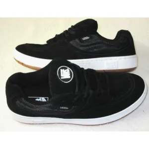 Vans Men's Speed Ls Black True White Suede Mesh Skate Shoes sizes NIB