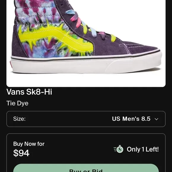Vans Men's Tie-Dye High-Top Sneakers
