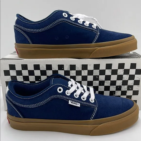 Vans Men’s Vans Blue Canvas Sneakers Skate Chukka LoDress Blues/GumVN0A4BX4FS1