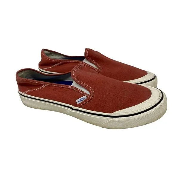 Vans Mens Vault Skate Shoes Sneakers Red Orange Low Top Slip On 12 M