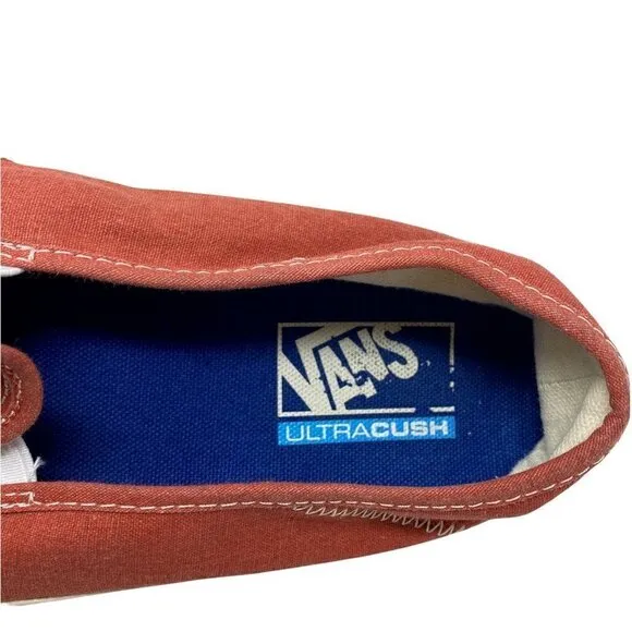 Vans Mens Vault Skate Shoes Sneakers Red Orange Low Top Slip On 12 M
