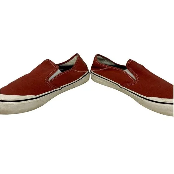 Vans Mens Vault Skate Shoes Sneakers Red Orange Low Top Slip On 12 M