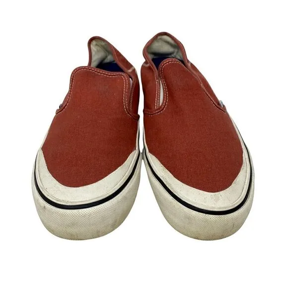 Vans Mens Vault Skate Shoes Sneakers Red Orange Low Top Slip On 12 M