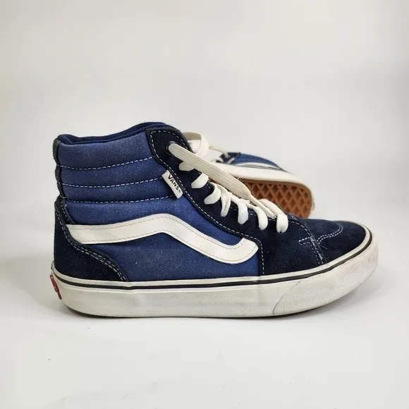Vans Off The Wall Filmore Hi Top Sneakers Size M 7 W 8.5 Blue 721356 Shoes