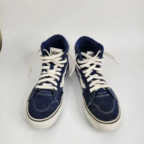 Vans Off The Wall Filmore Hi Top Sneakers Size M 7 W 8.5 Blue 721356 Shoes