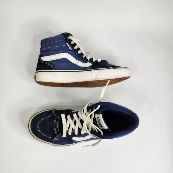 Vans Off The Wall Filmore Hi Top Sneakers Size M 7 W 8.5 Blue 721356 Shoes