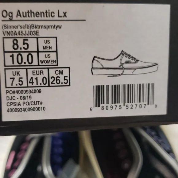 Vans OG authentic LX vans Sinners club