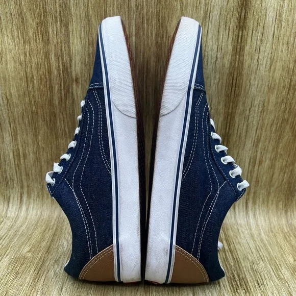Vans Old Skool Denim Men's Size 13 Blue Skate Shoes Casual Low Top Sneakers