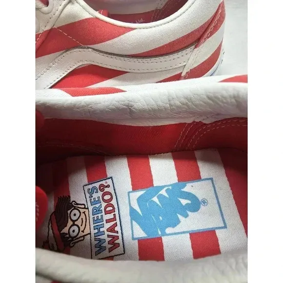 VANS Old Skool International Stripes Where's Waldo Skate Shoes Mens 6.5/Womens 8