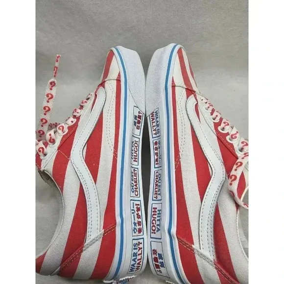 VANS Old Skool International Stripes Where's Waldo Skate Shoes Mens 6.5/Womens 8