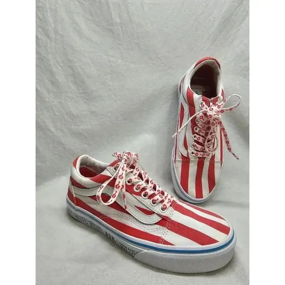 VANS Old Skool International Stripes Where's Waldo Skate Shoes Mens 6.5/Womens 8