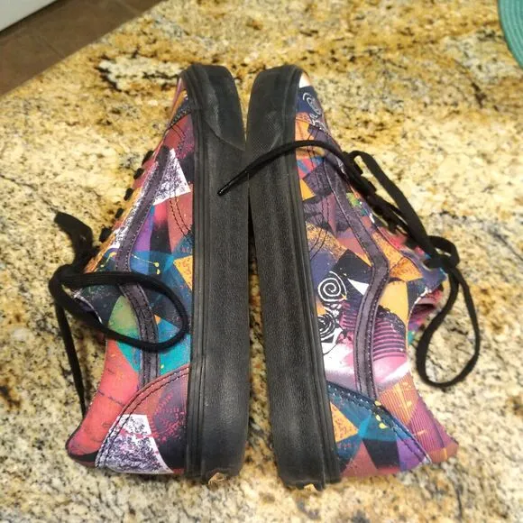Vans Old Skool Low Abstract Multicolor Skate Shoes Men's Size 10 721454