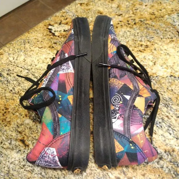 Vans Old Skool Low Abstract Multicolor Skate Shoes Men's Size 10 721454
