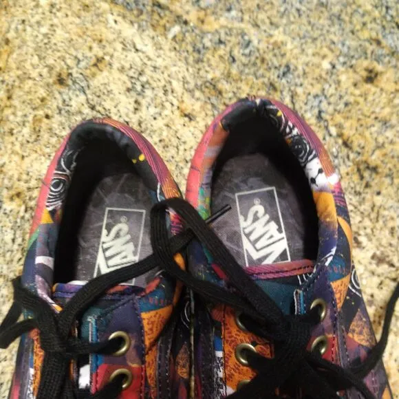 Vans Old Skool Low Abstract Multicolor Skate Shoes Men's Size 10 721454